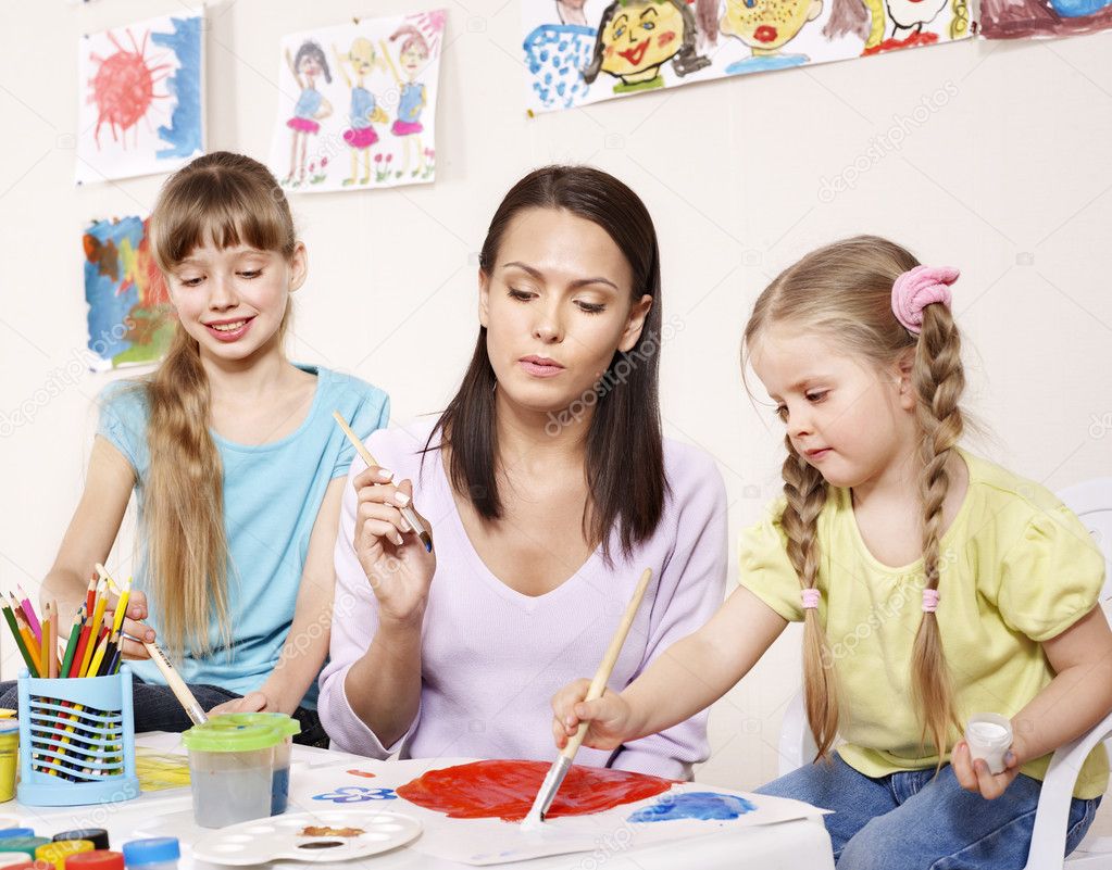 depositphotos 6140789 stock photo child painting in preschool